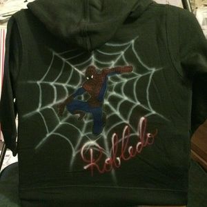 COPY - SPIDERMAN Airbrushed T-shirt Custom Made KIDS